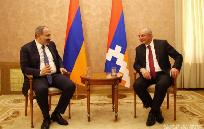 Bako Sahakyan and Nikol Pashinyan discussed issues related to the cooperation of the two Armenian states