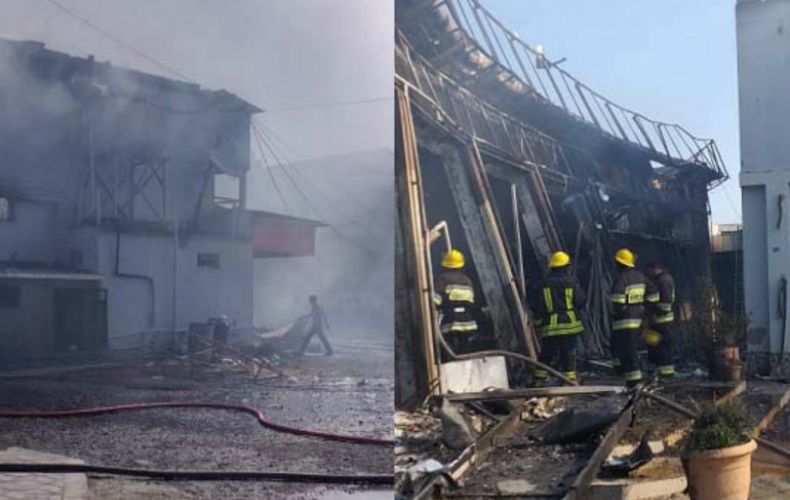 В азербайджанском городе Сабирабад потушили пожар на рынке