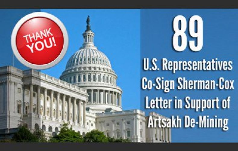 
89 членов Конгресса присоединились против попытки Трампа сократить финансирование программы по разминированию Арцаха