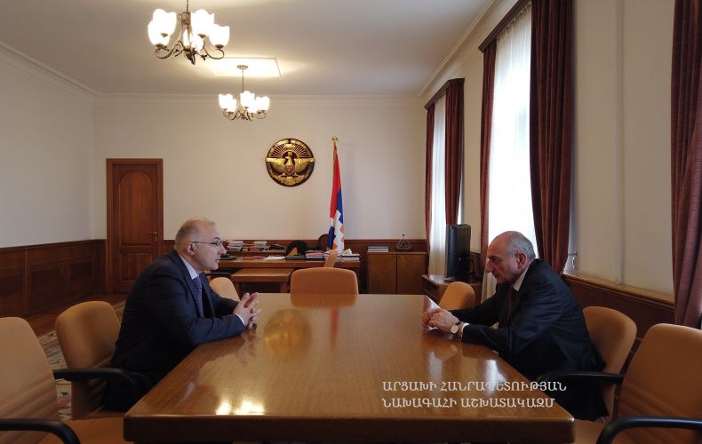 Artsakh’s president holds meeting with Hayastan Fund director