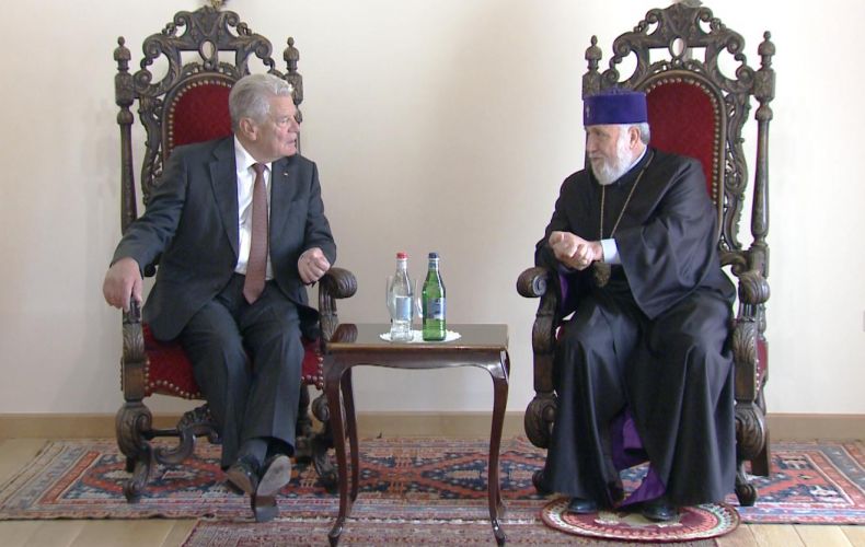 Католикос Всех Армян принял бывшего президента Германии Йоахима Гаука