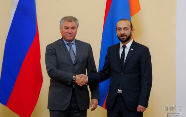 Armenian parliament speaker meets Russian State Duma chair