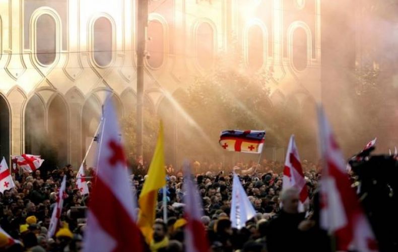 В МВД Грузии заявили, что митинг в Тбилиси вышел за рамки закона