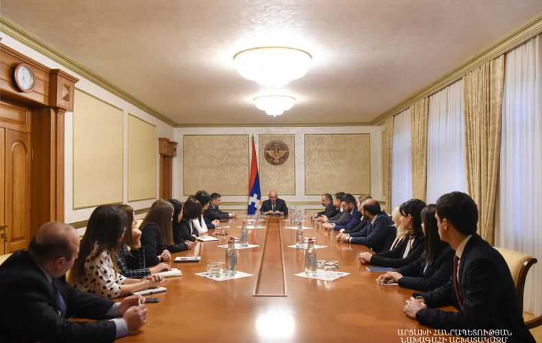 Bako Sahakyan receives students of Diplomatic School of MFA Armenia