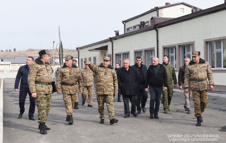 Bako Sahakyan visits several military units of Defense Army