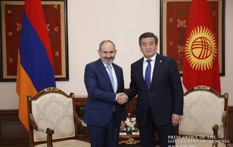 Никол Пашинян и Сооронбай Жээнбеков обсудили перспективы армяно-кыргызского экономического развития