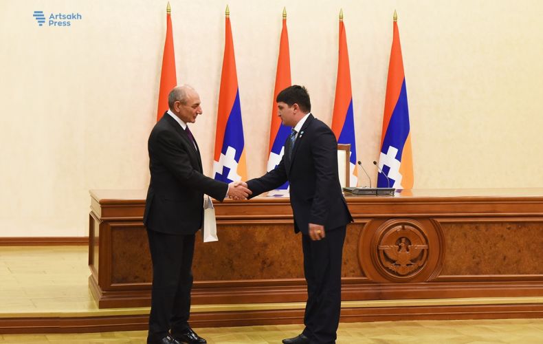 Solemn ceremony of awarding athletes and coaches took place in the Artsakh Republic Presidential Residence
