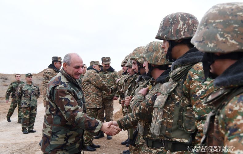 President Bako Sahakyan visits border troops