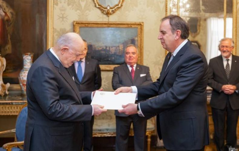 Armenia ambassador presents letter of credence to head of Sovereign Military Order of Malta