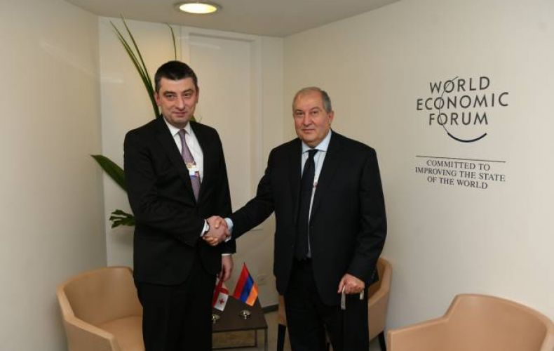 Armen Sarkissian and Giorgi Gakharia exchange views on Armenian-Georgian relations