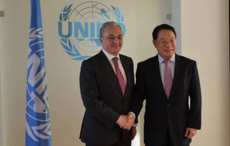 Զոհրաբ Մնացականյանի հանդիպել է ՄԱԿ-ի արդյունաբերական զարգացման կազմակերպության Գլխավոր տնօրեն Լի Յոնգի հետ
