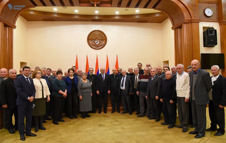 Bako Sahakyan received a group of the Artsakh Movement activists