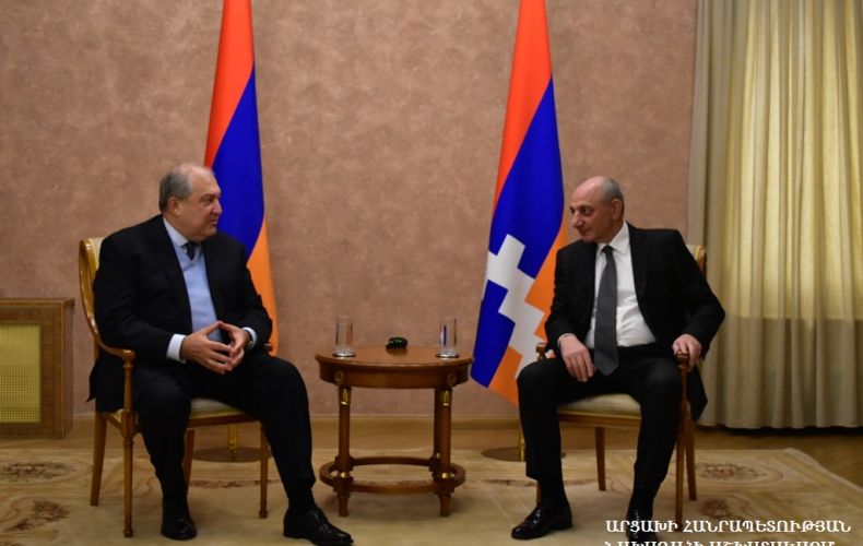 Bako Sahakyan met with President of the Republic of Armenia Armen Sarkissian