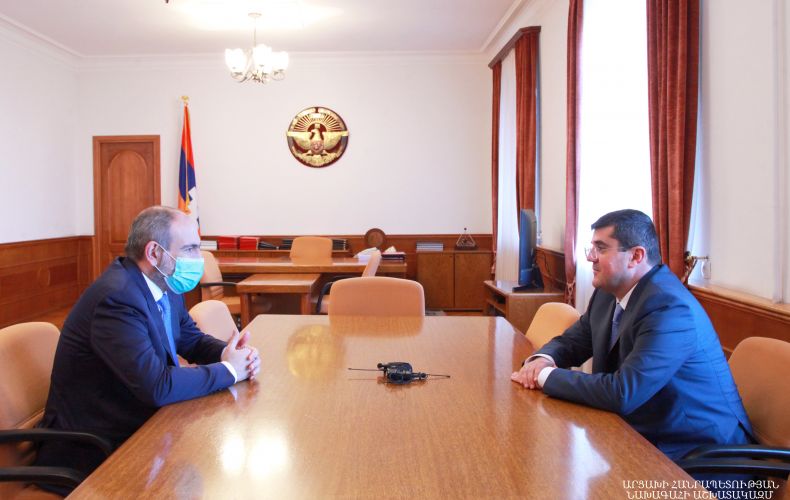 Artsakh Republic President Arayik Haroutyunyan met Republic of Armenia’s Prime-
Minister Nikol Pashinyan