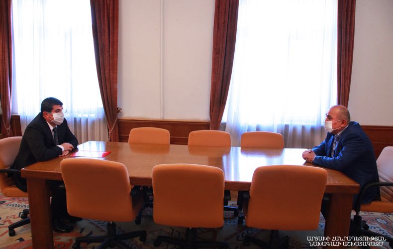 Արայիկ Հարությունյանն ընդունել է ԱՀ Անվտանգության խորհրդի նորանշանակ քարտուղար Սամվել Բաբայանին
