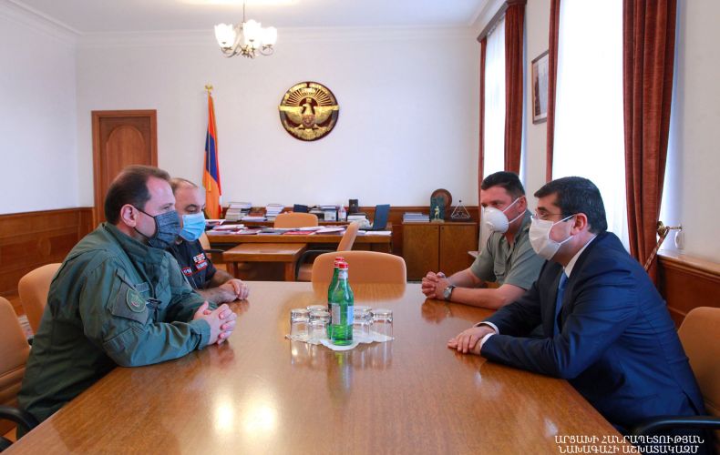 Arayik Harutyunyan received Armenian Defense Minister Davit Tonoyan