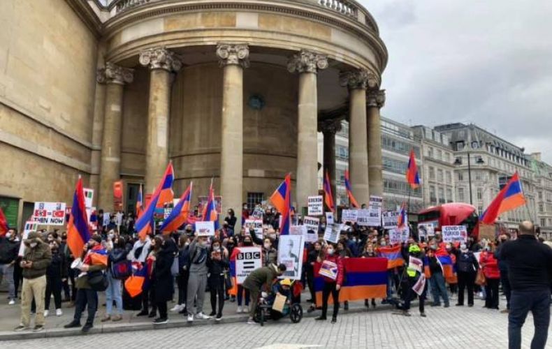 Armenians in London urge BBC to tell the truth about incidents taking place in Artsakh