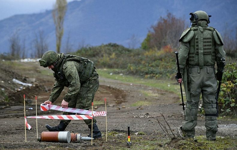 Engineering units of the Russian peacekeeping forces in Nagorno-Karabakh complete demining of the northern outskirts of Stepanakert