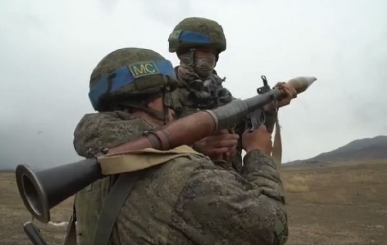 Servicemen of the Russian peacekeeping contingent in Artsakh held fire training classes