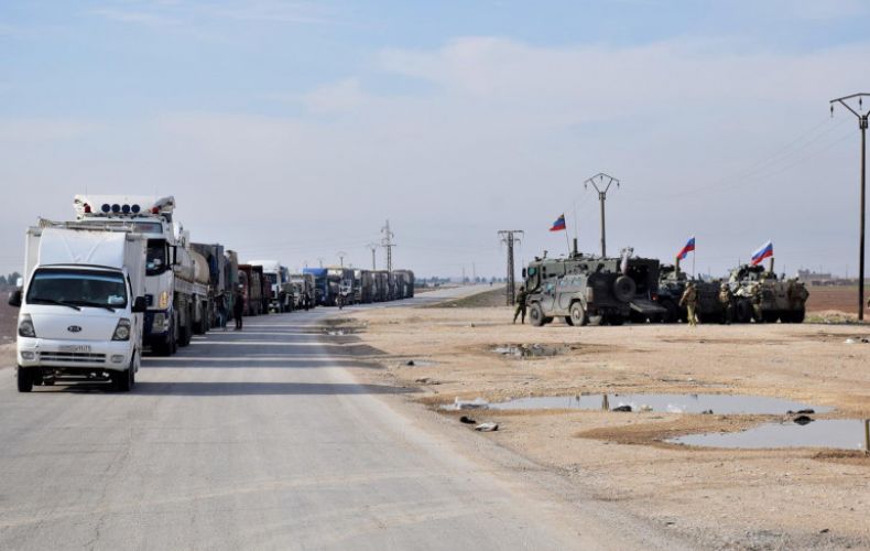 Russian reinforcements and heavy equipment head to Turkish frontlines in northeast Syria