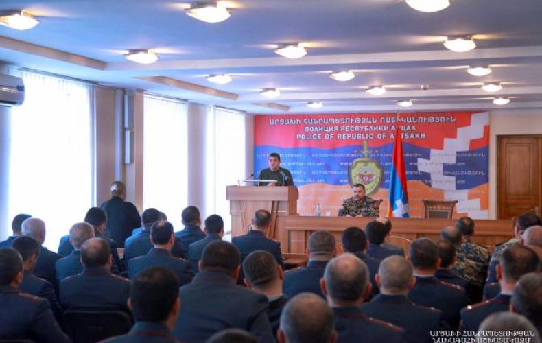 Artsakh President introduces interior minister to newly formed ministry’s staff