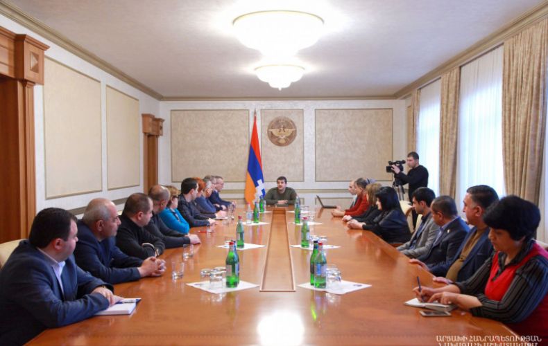 Artsakh President discusses post-war situation with parliamentary factions