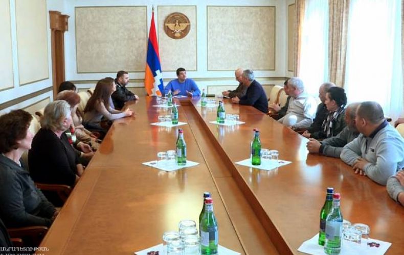 Artsakh President receives several families of missing servicemen