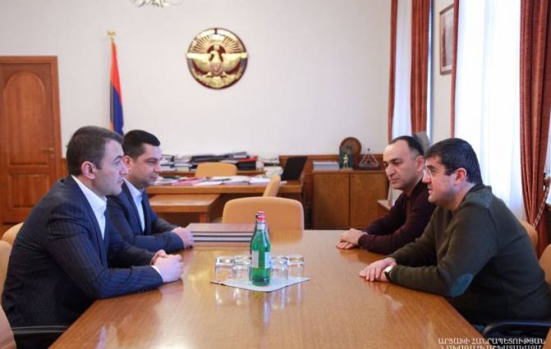 Artsakh  President receives Chairman of State Cadastre Committee of Armenia
