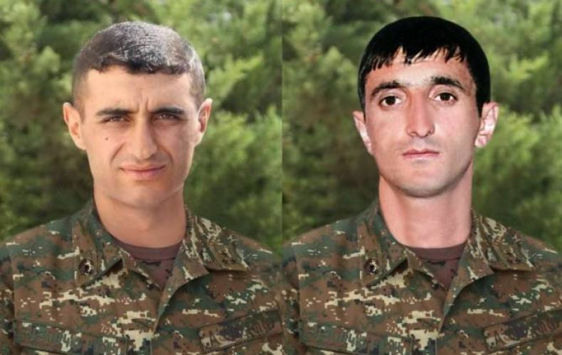 President Arayik Harutyunyan awarded posthumously Narek Hovhannisyan and Tovmas Tovmasyan with the highest title of ''Hero of Artsakh''