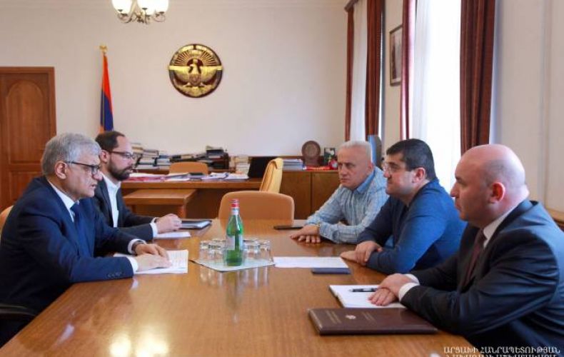 President of the Artsakh Republic Arayik Harutyunyan receives Armen Ghularyan chairman of urban development committee of the Republic of Armenia
