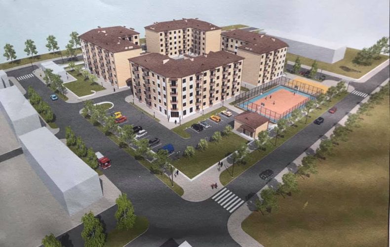 Construction of new apartment district started in Martuni, Artsakh Republic