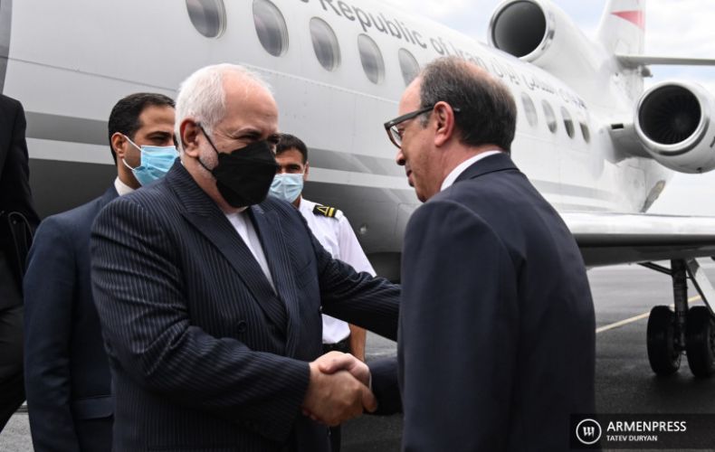 Iran’s Foreign Minister Mohammad Javad Zarif arrives in Armenia