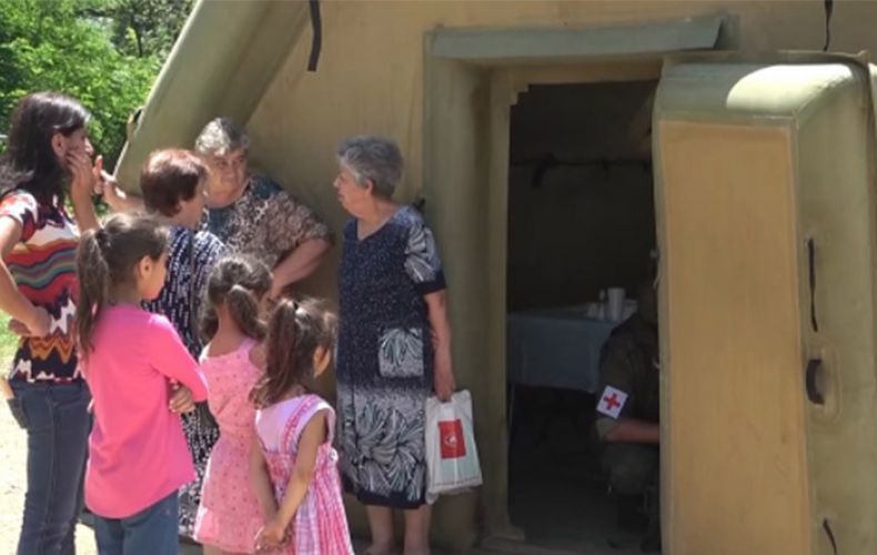Russian peacekeepers held a humanitarian and medical action in the village of Badara in Nagorno-Karabakh