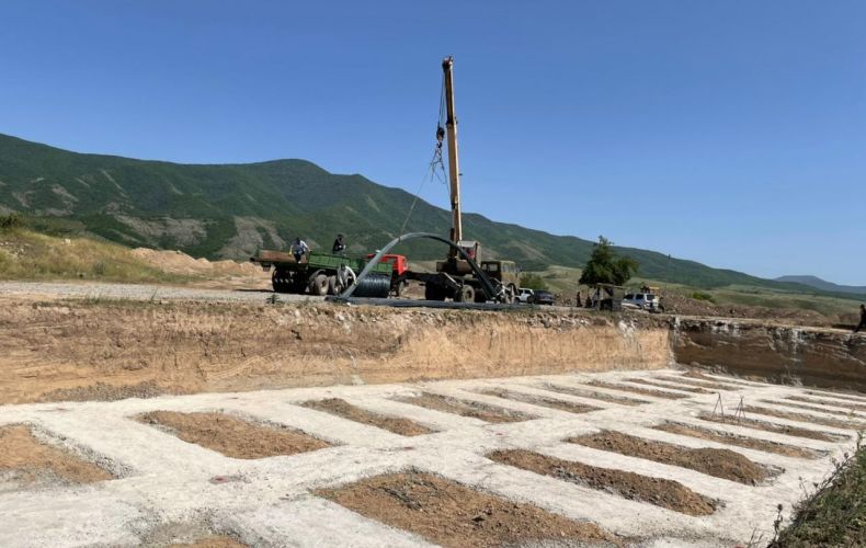A new residential district being built in the community of Ivanyan, Artsakh Republic