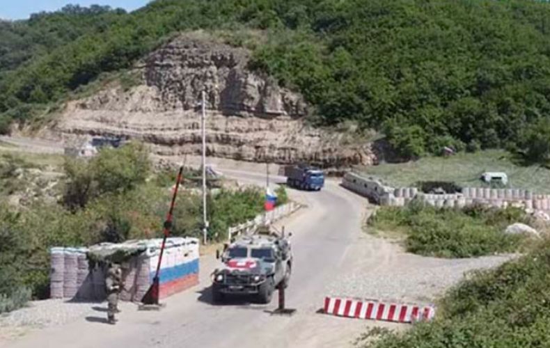 Russian peacekeeping contingent ensures the safety of the movement of civilian transport in Artsakh