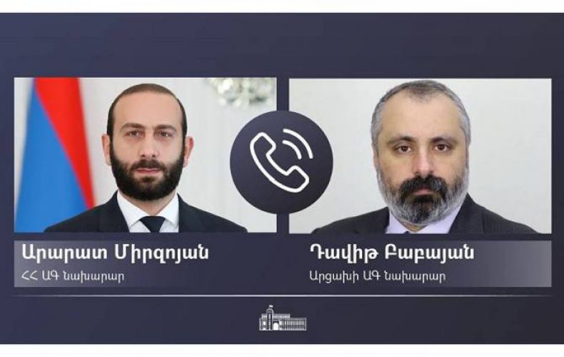 Artsakh FM David Babayan held a telephone conversation with newly appointed FM of Armenia Ararat Mirzoyan