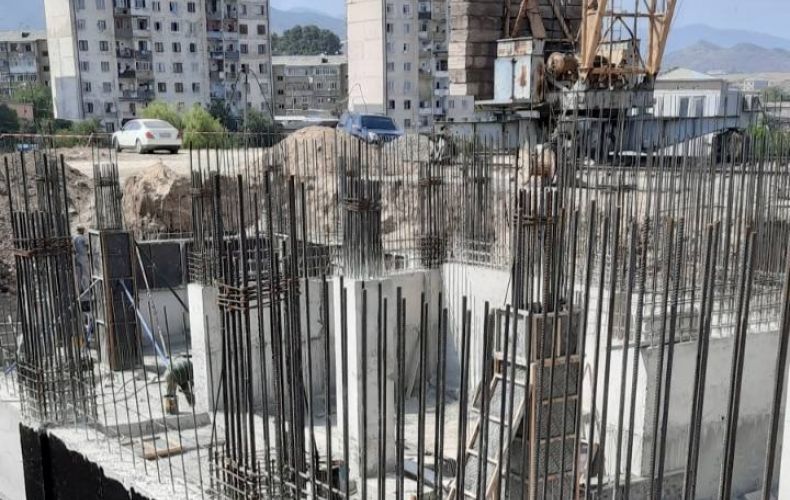 A new residential district  is being built in Stepanakert