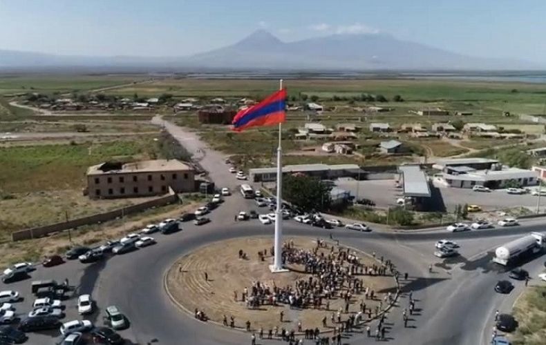 Largest Flag of Armenia Raised in Yeraskh village of Ararat Province