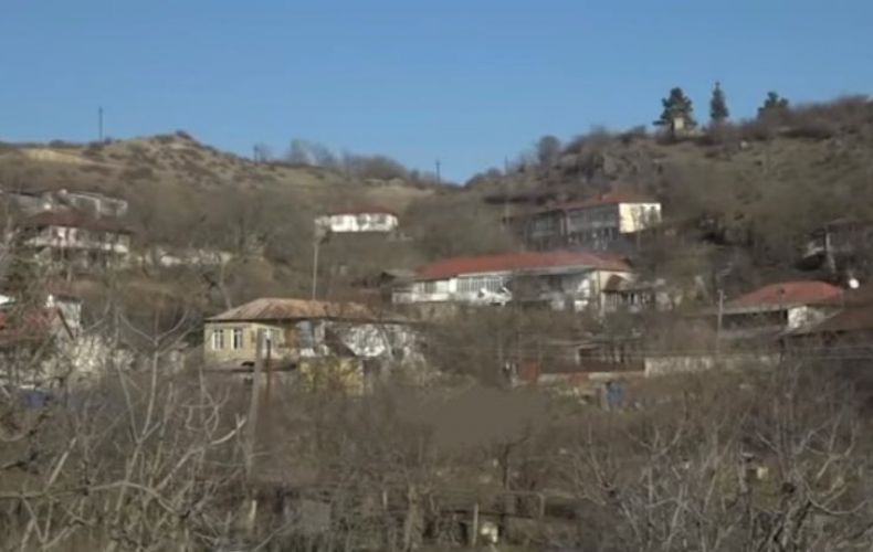 A new water line built in Lusadzor. Head of Community