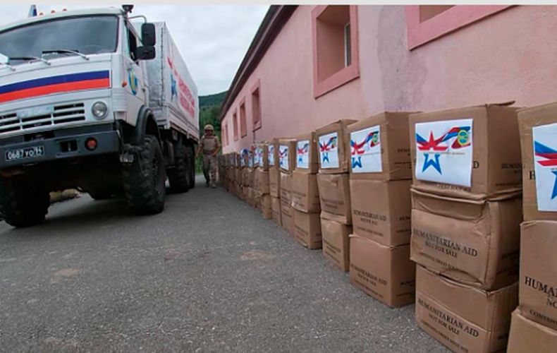 Russian peacekeepers provide 120 families with humanitarian aid in remote settlement of Artsakh