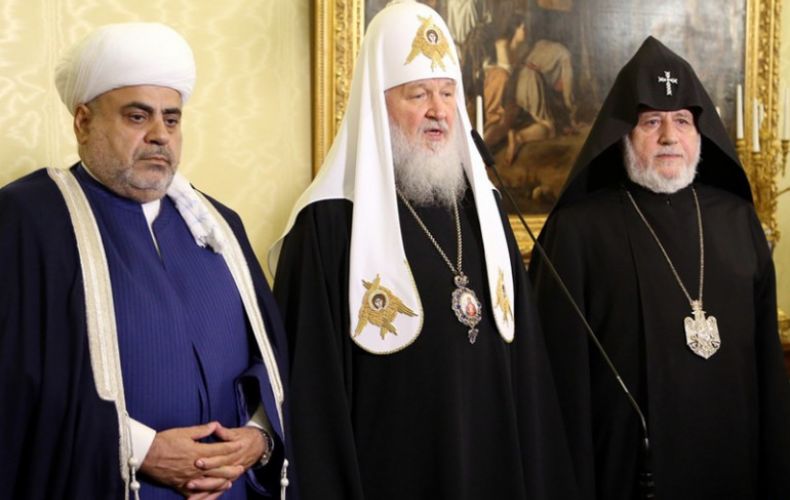 Catholicos of All Armenians heading for Moscow, will meet with religious leaders of Russia and Azerbaijan
