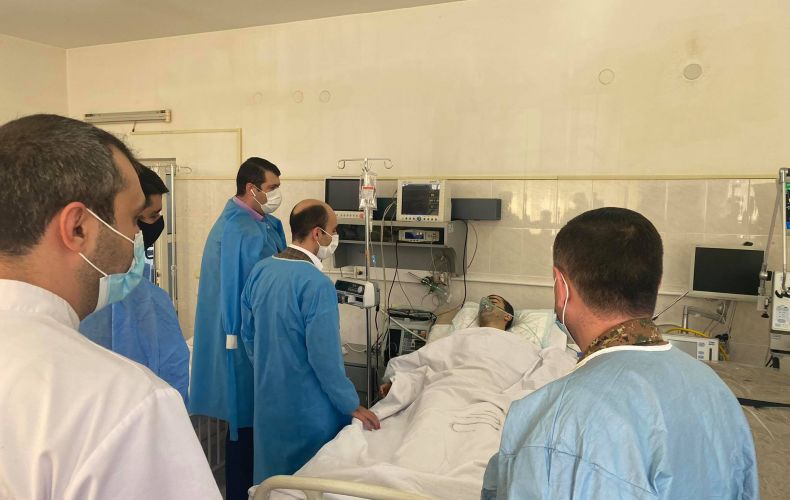 Artsakh State Minister and Human Rights Defender visited the wounded soldiers. Their health condition is stable