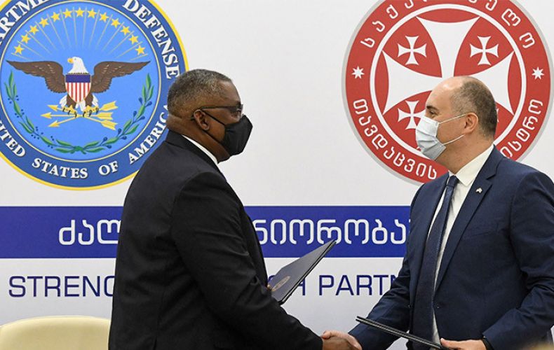 U.S., Georgia sign defense cooperation memorandum during Austin's visit
