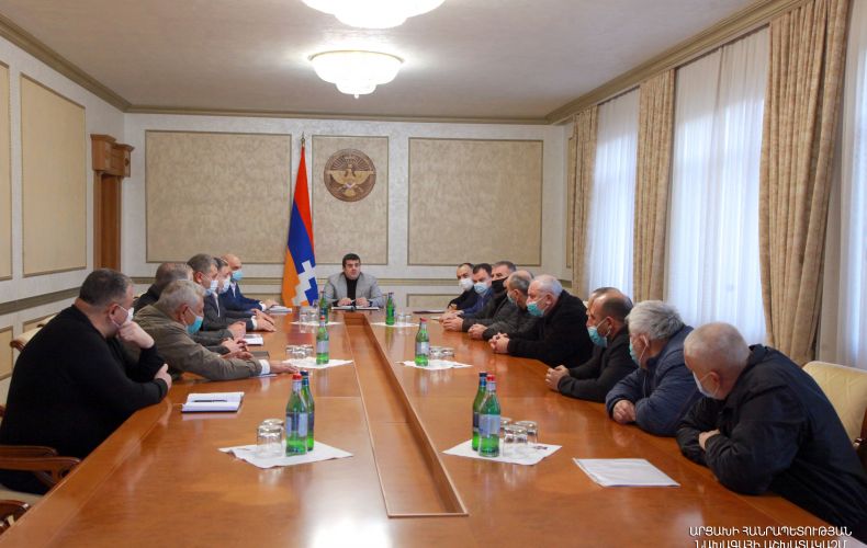 Issues on the construction of a complex in the Stepanakert military pantheon were discussed at the Presidential Office