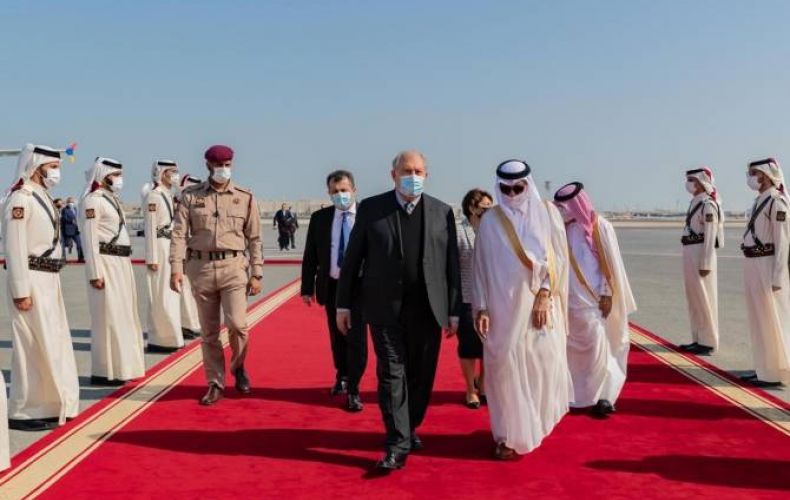 Armenian President arrives in Qatar