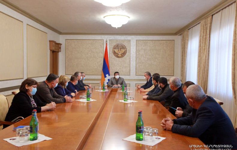 President Arayik Harutyunyan met with representatives of the three factions of the Artsakh National Assembly

