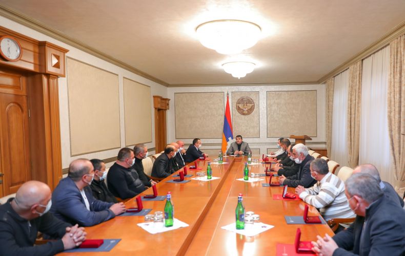 President Harutyunyan received a group of members of the Union of War Volunteers