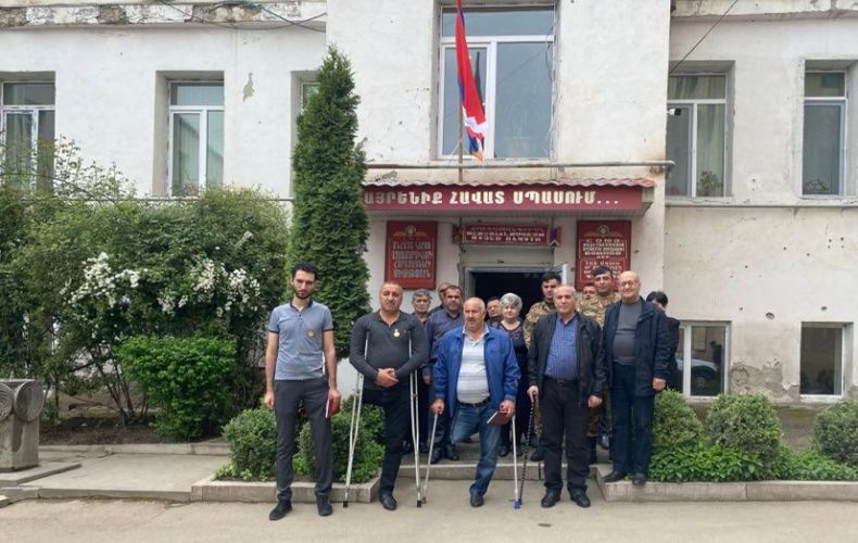 A group of servicemen wounded and disabled during the three Artsakh Wars awarded