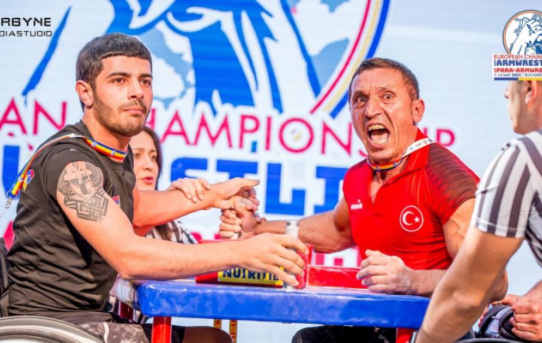 Armwrestling: Artsakh athlete, who lost both legs in 2020 war, beats Turkish rival to win European gold
