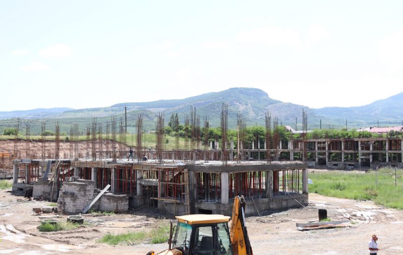 A new district being built in Stepanakert